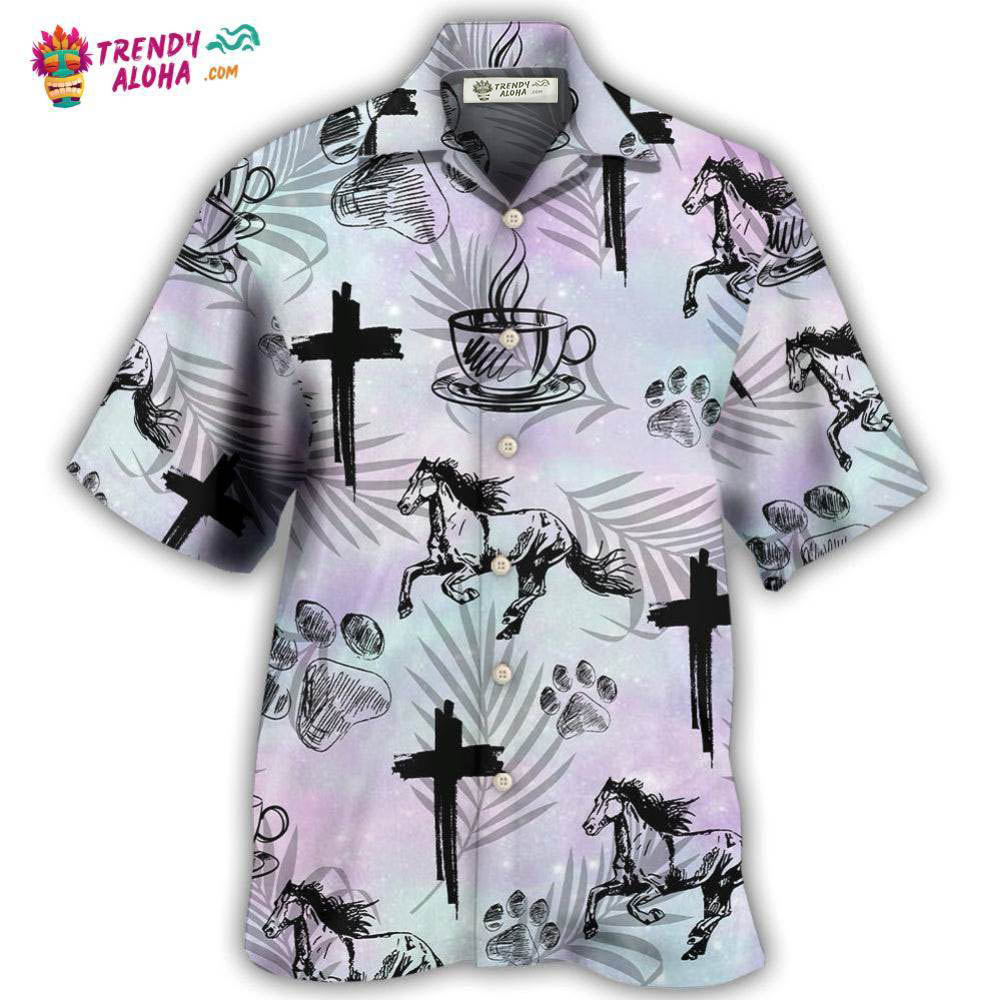 Coffee Jesus Dog Horse Hawaiian Shirt – Trendy Aloha