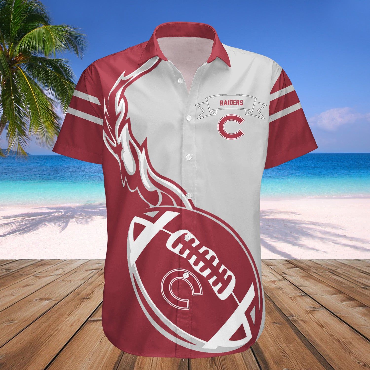 Colgate Raiders Hawaii Shirt Flame Ball – NCAA