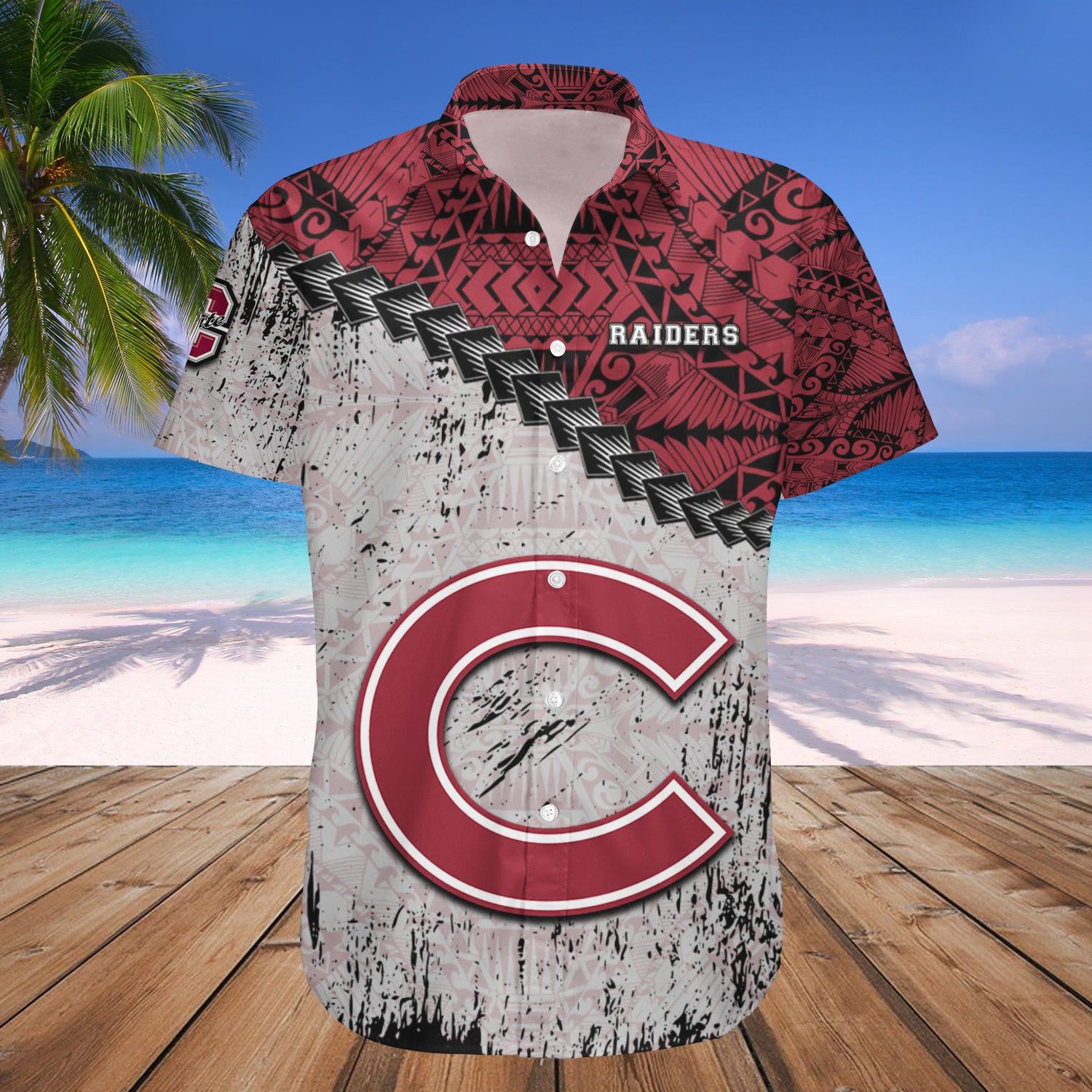Colgate Raiders Hawaii Shirt Grunge Polynesian Tattoo – NCAA