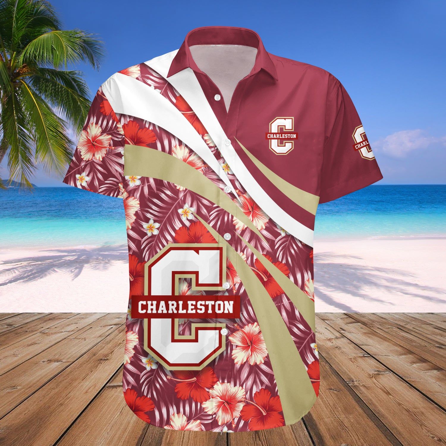 College Of Charleston Cougars Hawaii Shirt Hibiscus Sport Style – NCAA