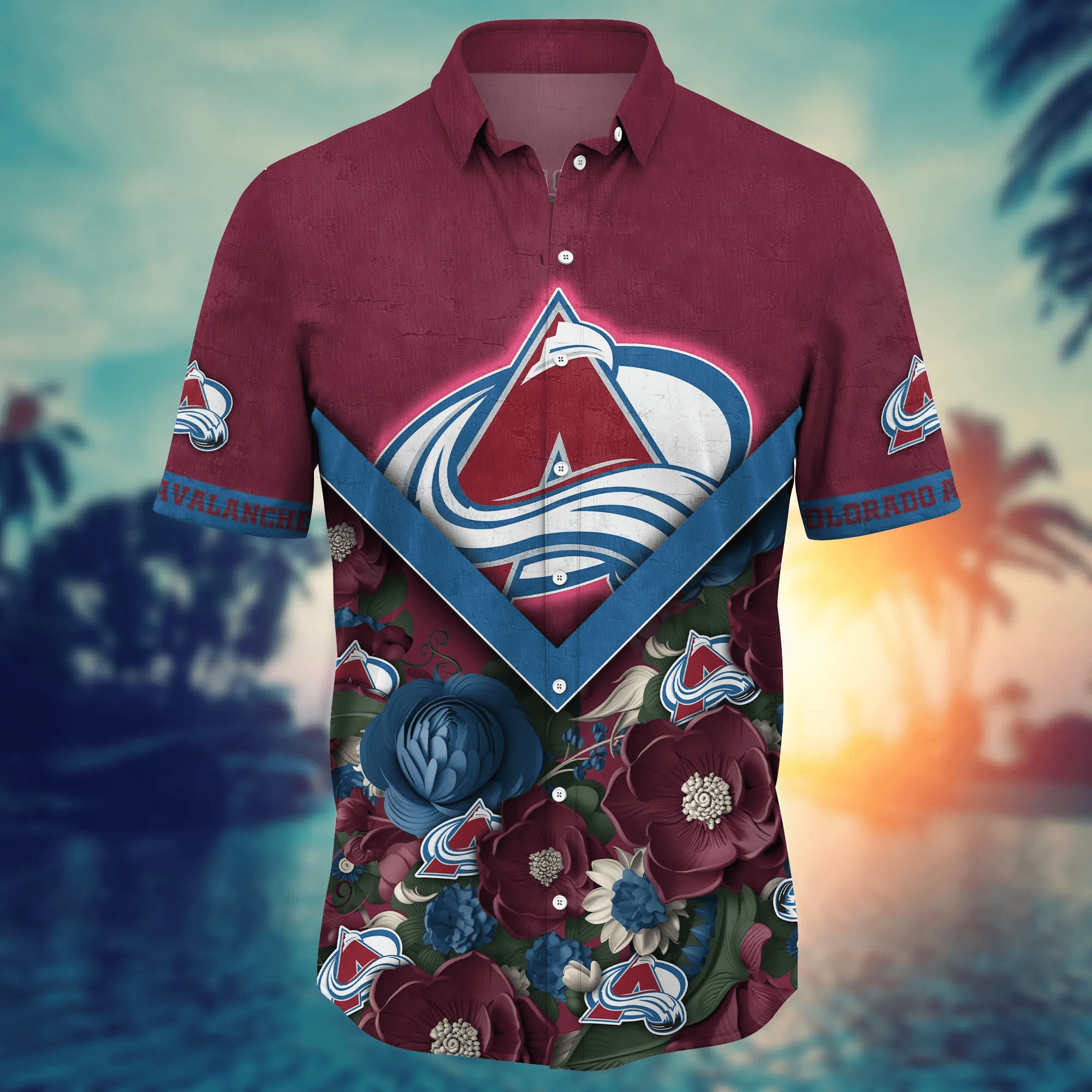 Colorado Avalanche NHL Hawaiian Shirt Custom Sunglasses Aloha Shirt