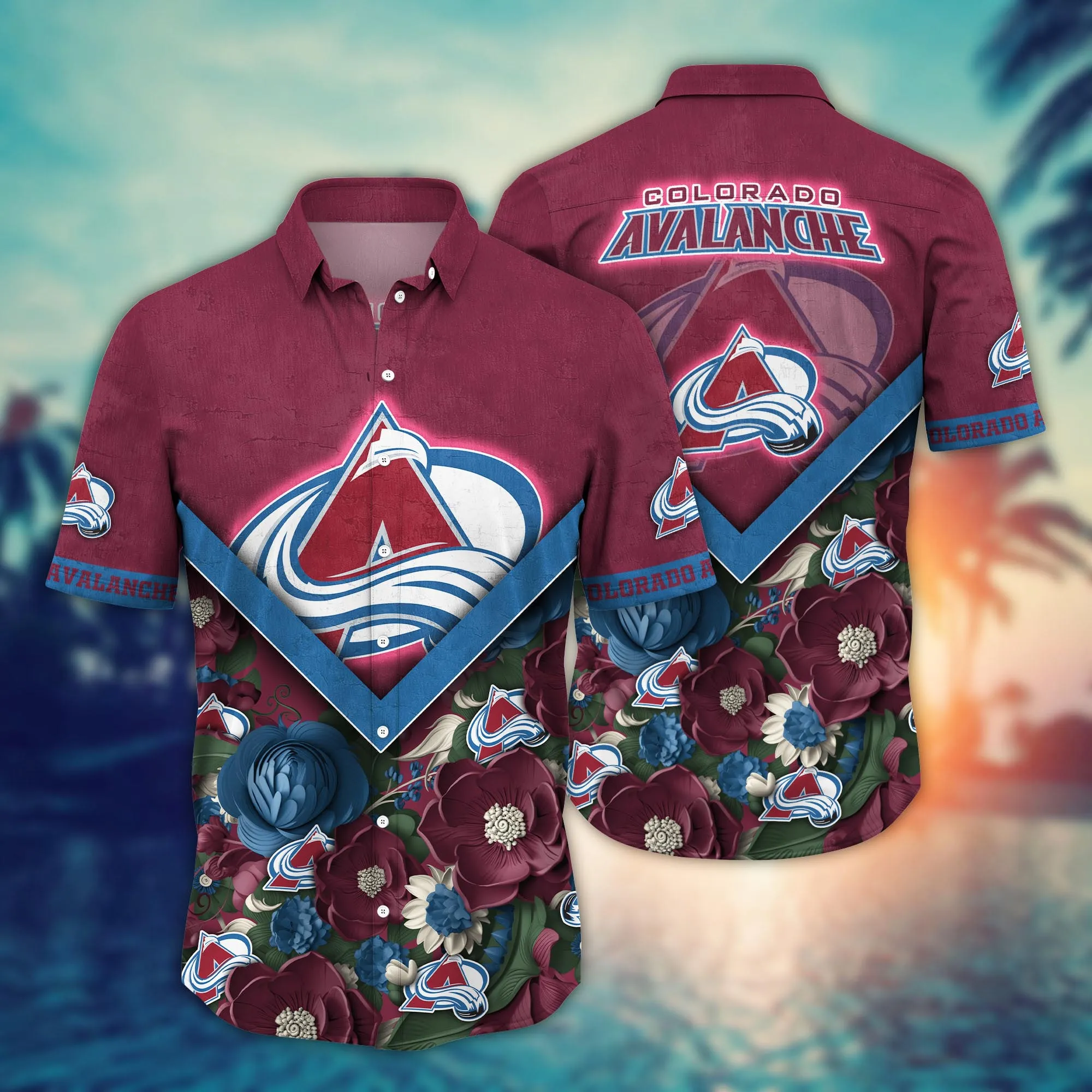 Colorado Avalanche NHL Hawaiian Shirt Custom Sunglasses Aloha Shirt Colorado Avalanche NHL Hawaiian Shirt Custom Sunglasses Aloha Shirt