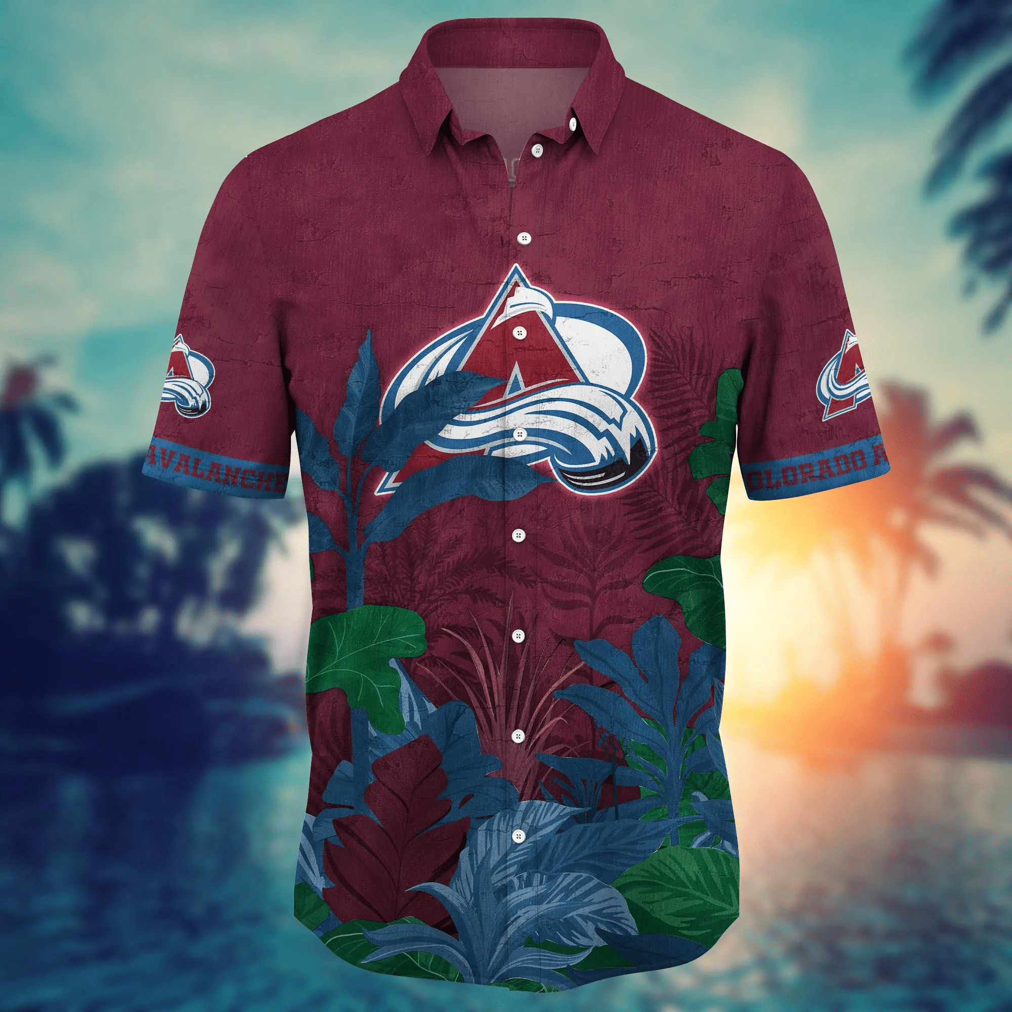Colorado Avalanche NHL Hawaiian Shirt Golden Hour Aloha Shirt