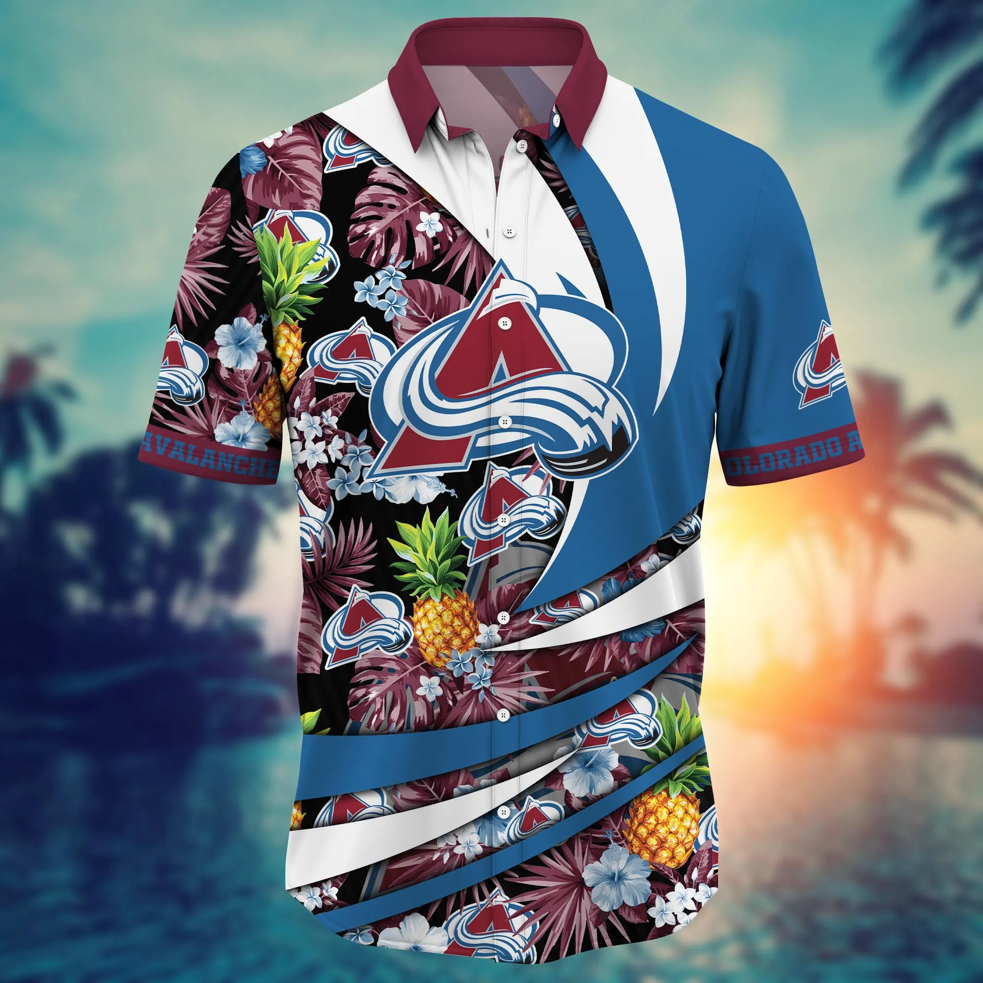 Colorado Avalanche NHL Hawaiian Shirt Lush Greenery Aloha Shirt