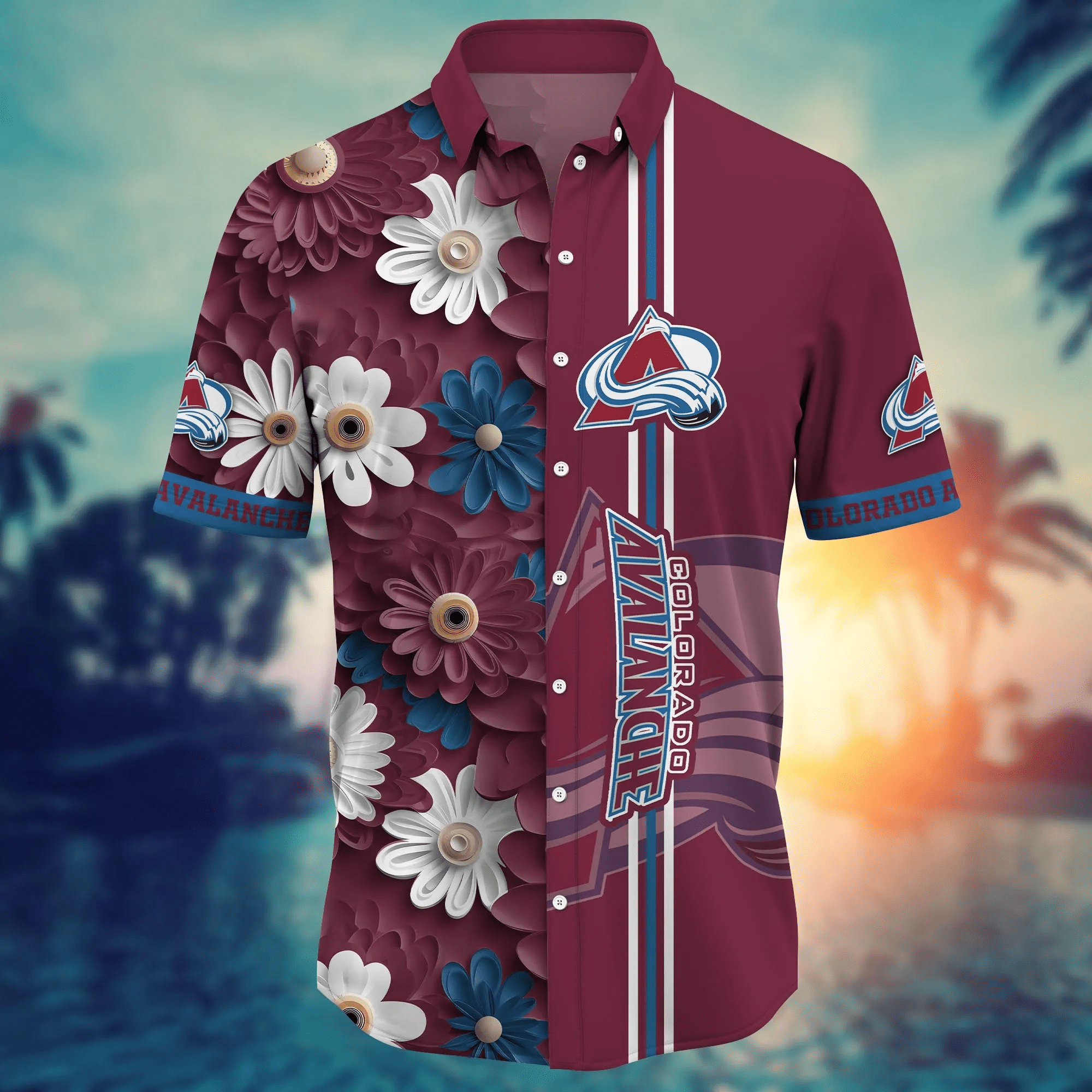 Colorado Avalanche NHL Hawaiian Shirt Picnics Aloha Shirt