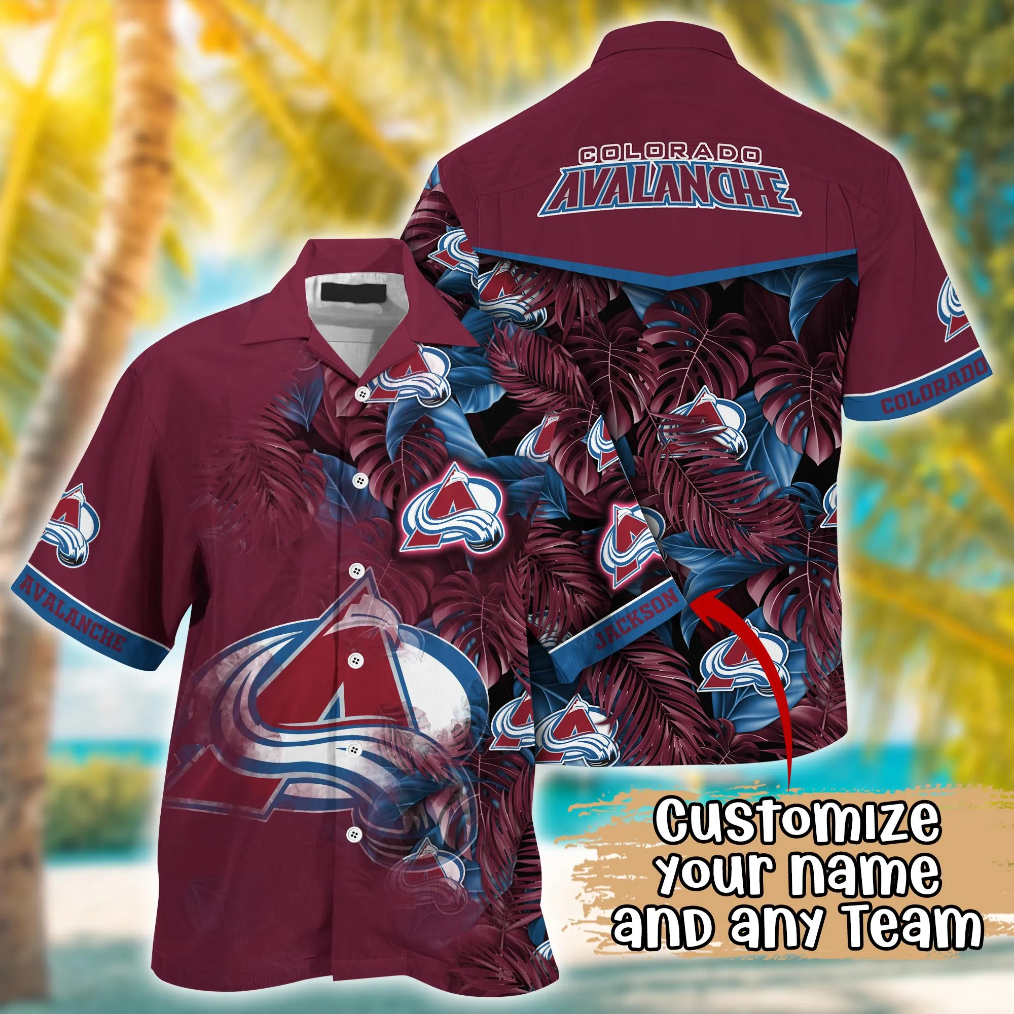 Colorado Avalanche NHL Summer Hawaii Shirt And Tshirt Custom Aloha Shirt