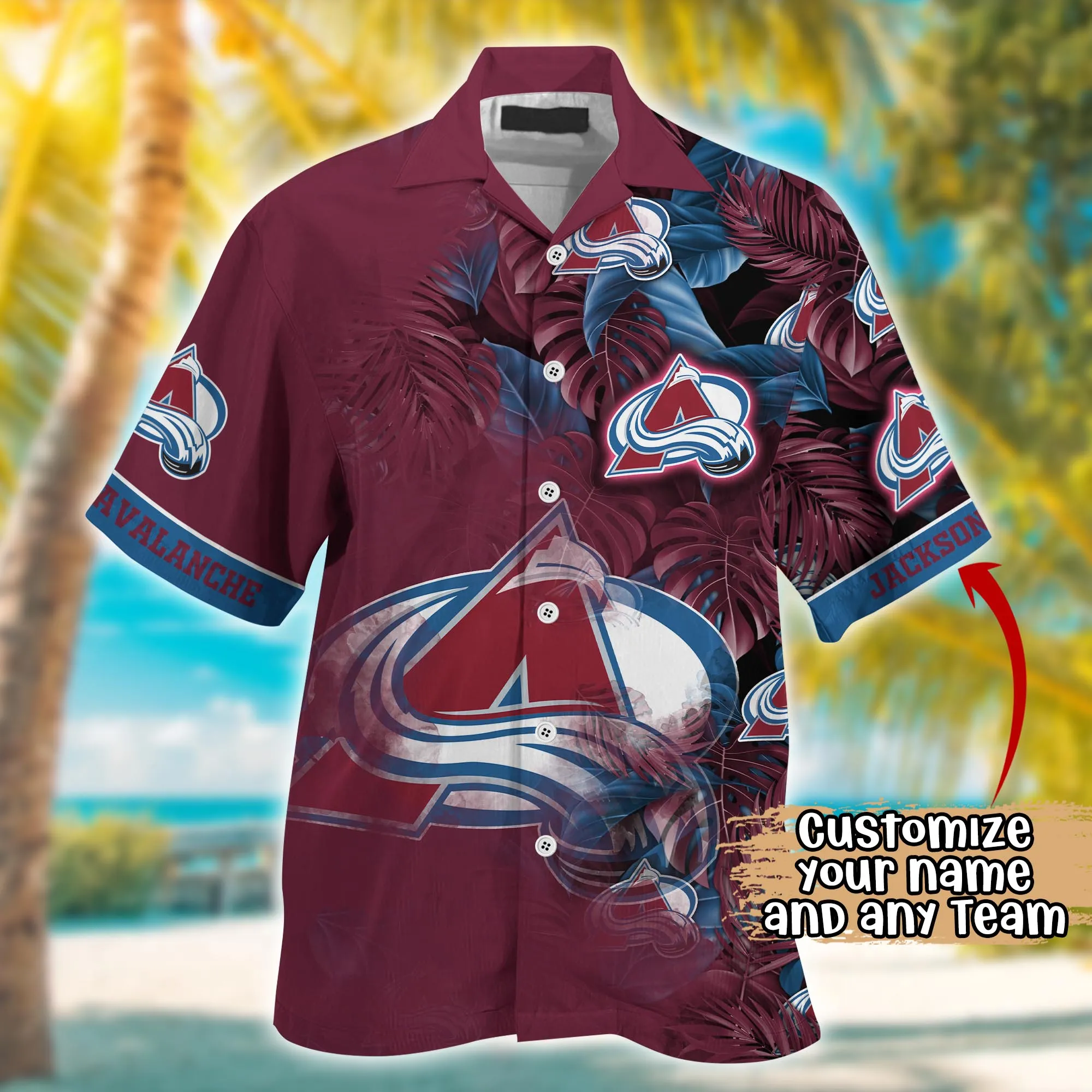 Colorado Avalanche NHL Summer Hawaii Shirt And Tshirt Custom Aloha Shirt