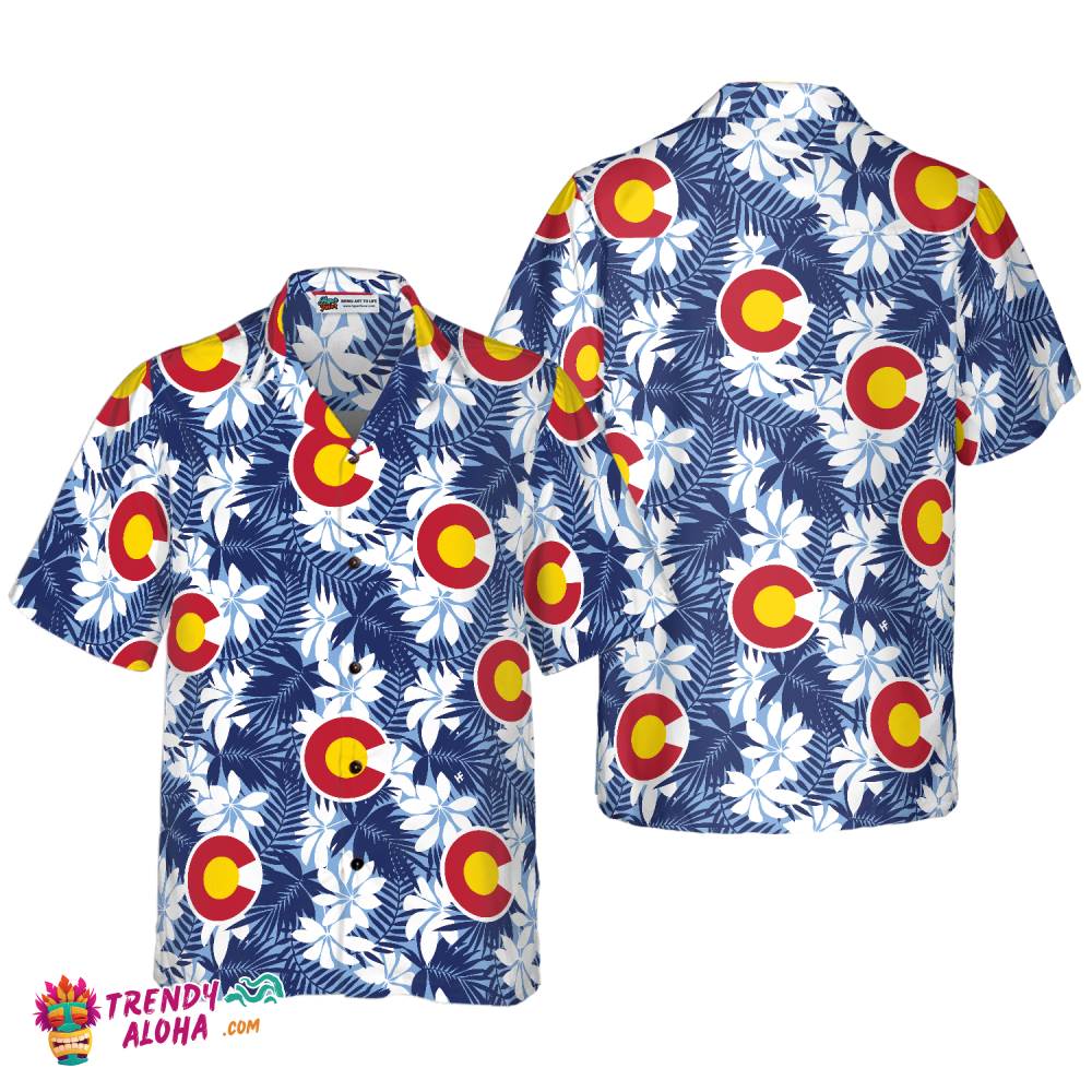 Colorado Flag Seamless Pattern Usa Hawaiian Shirt
