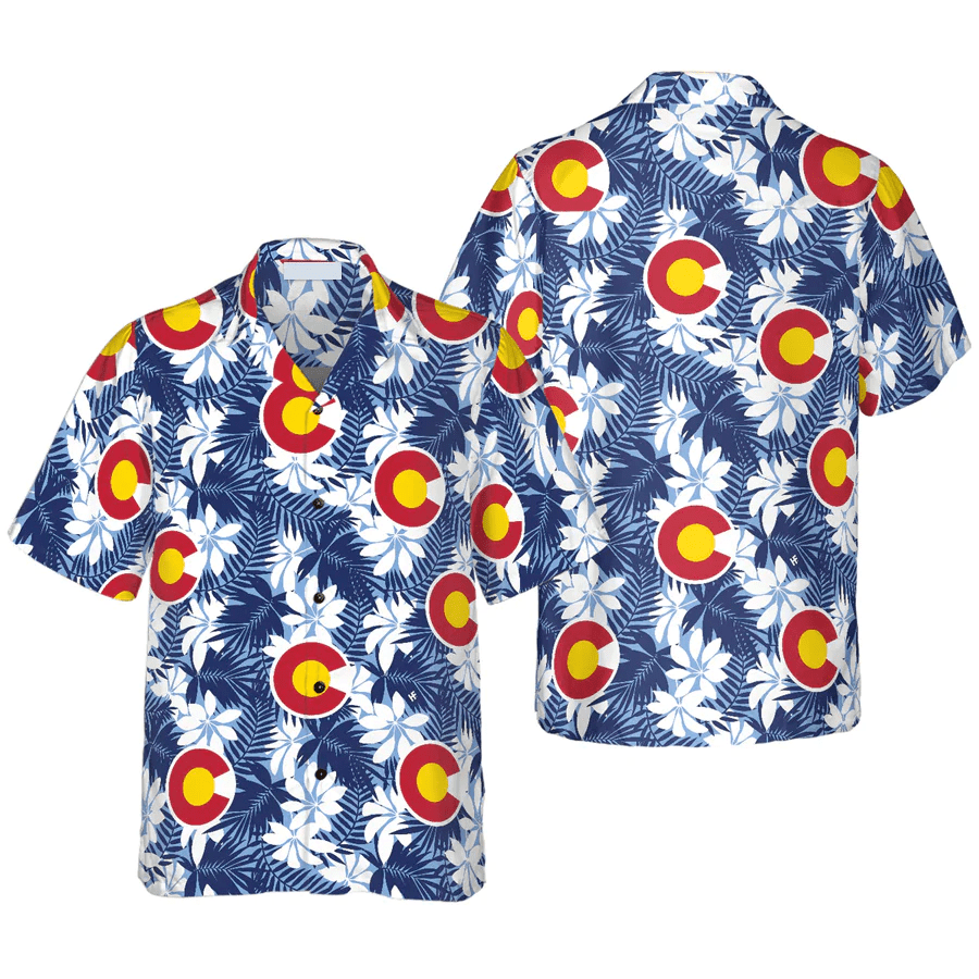 Colorado Flag Seamless Pattern Usa Trendy Hawaiian Shirt For Men And Women