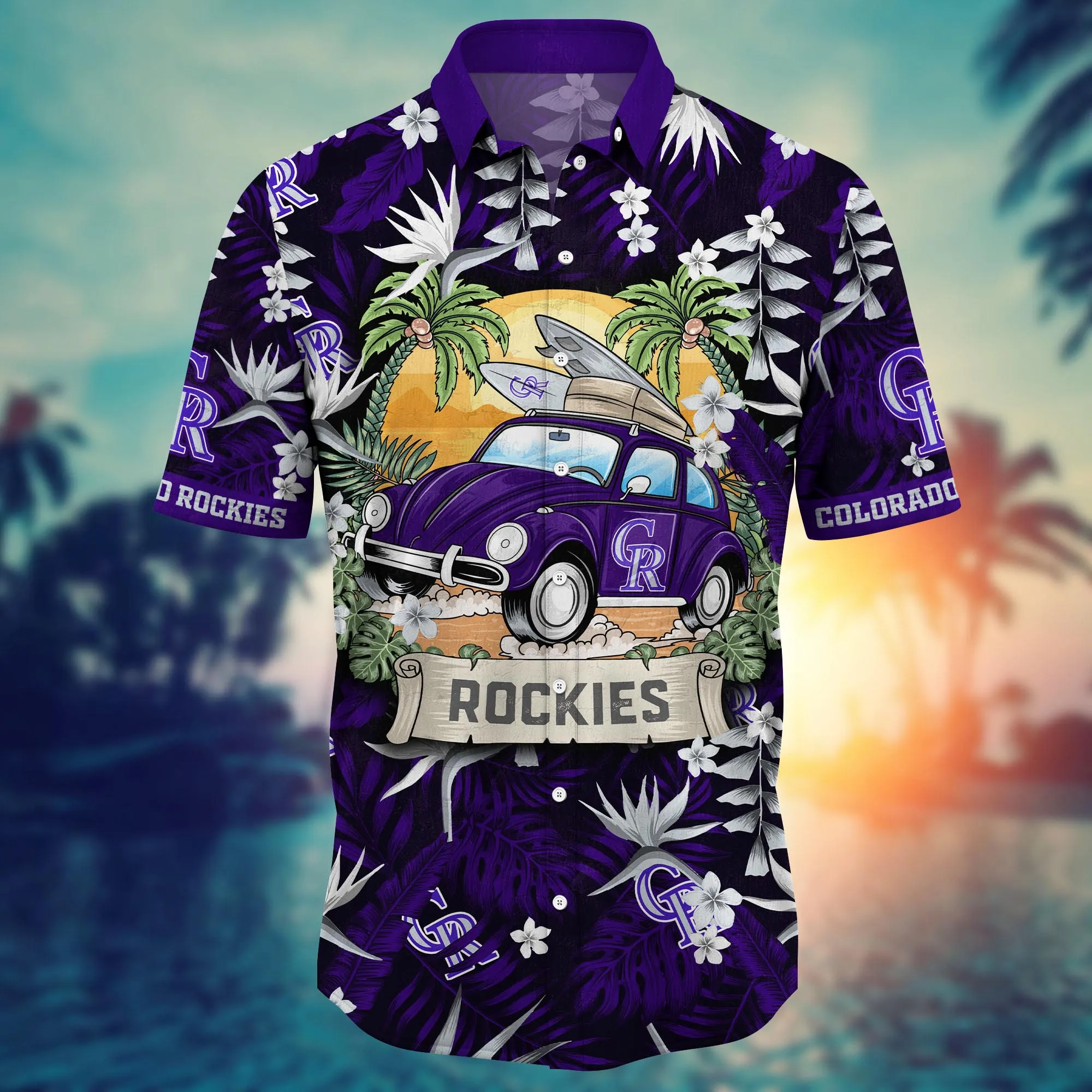 Colorado Rockies MLB Hawaiian Shirt Fresh Mowed Lawnstime Aloha Shirt