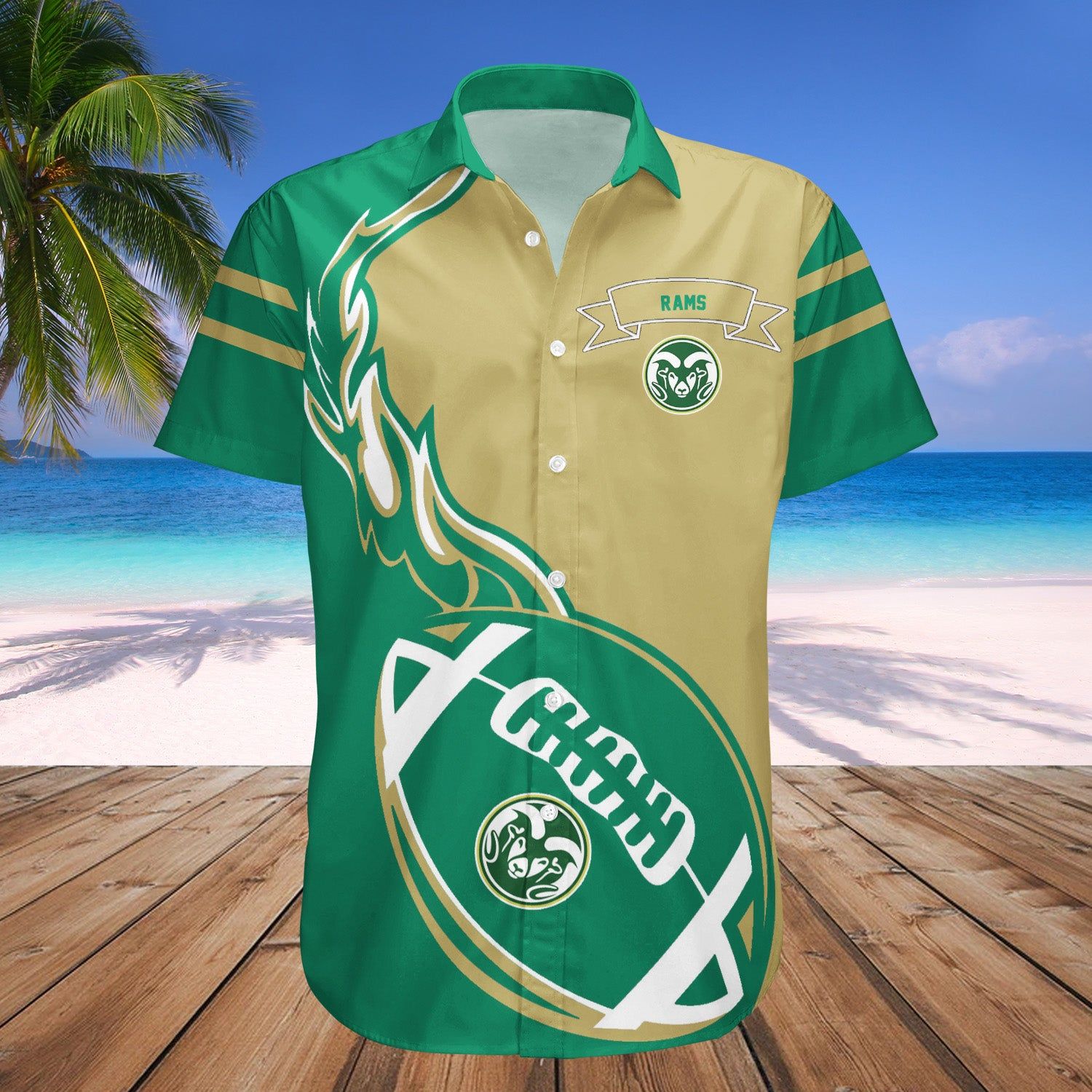 Colorado State Rams Hawaii Shirt Flame Ball – NCAA