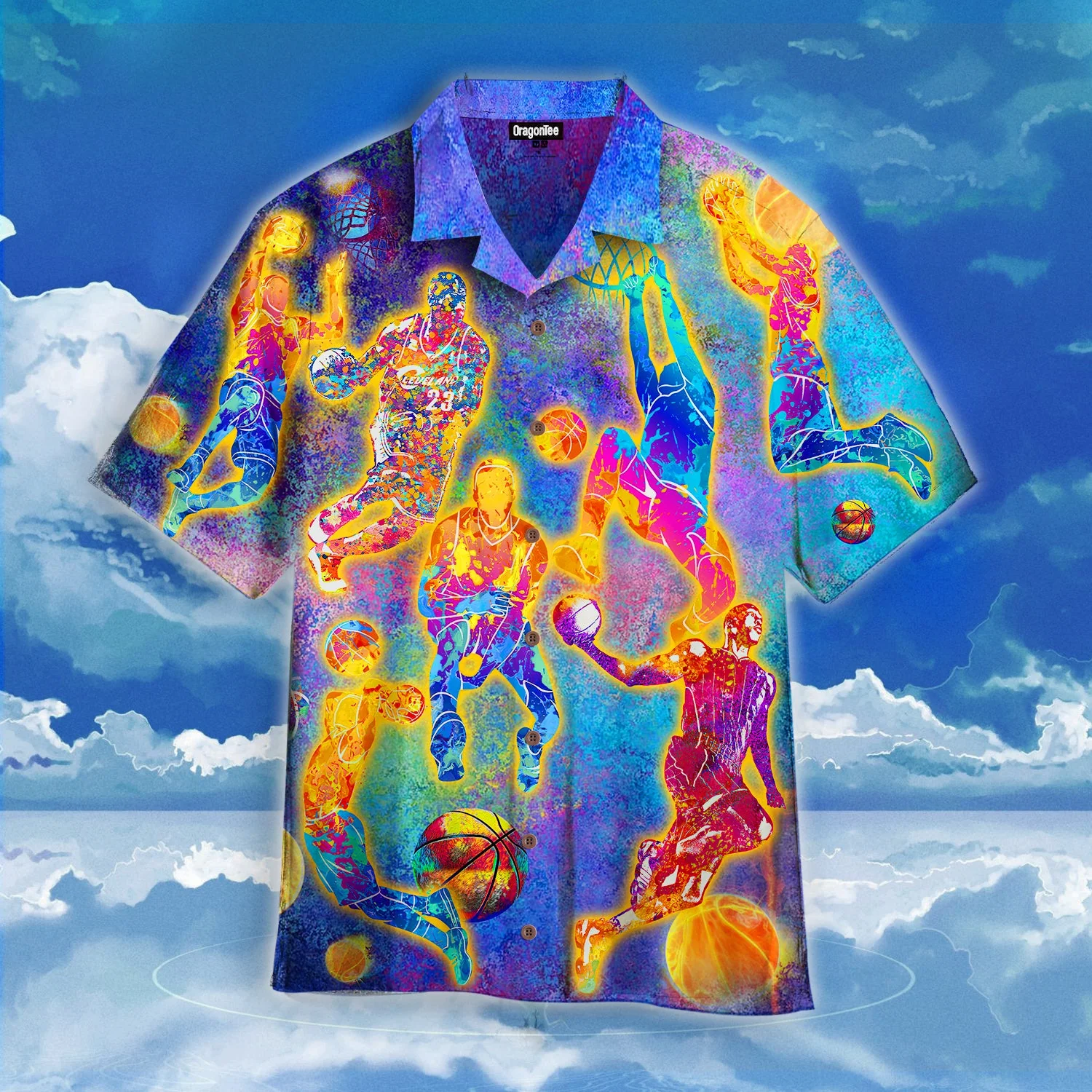 Colorful Basketball Player Hawaiian Shirt Aloha Shirt