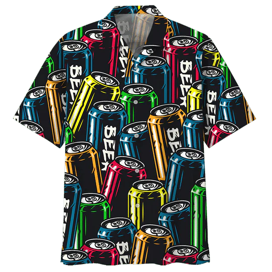 Colorful Beer Vintage Retro Hawaiian Shirt