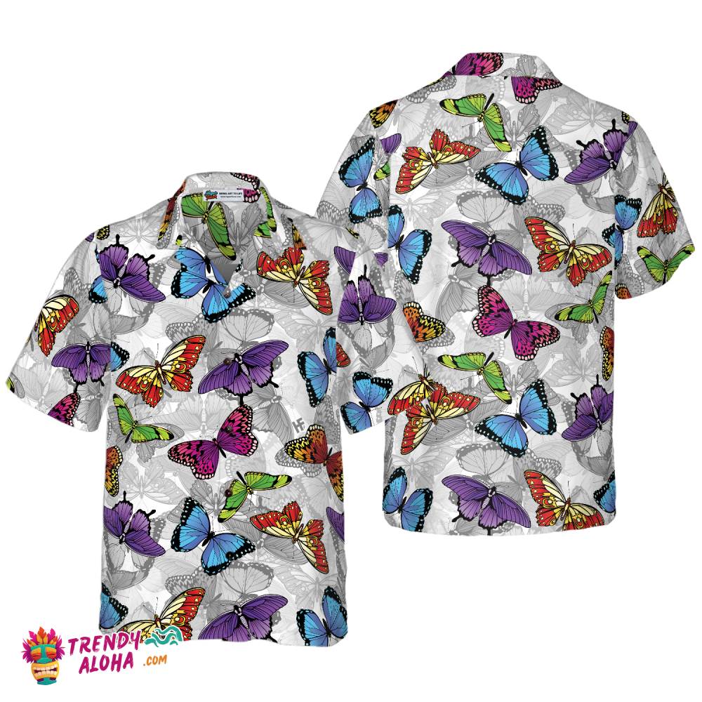 Colorful Butterfly Hawaiian Shirt