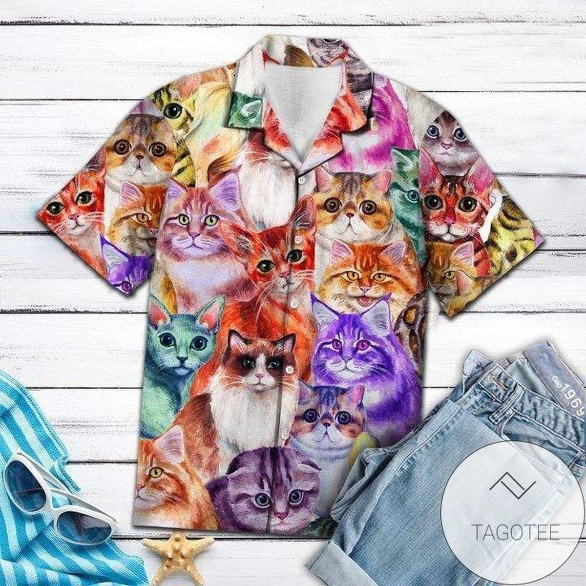 Colorful Cats Amazing Design Elegance Hawaiian Shirt Collection