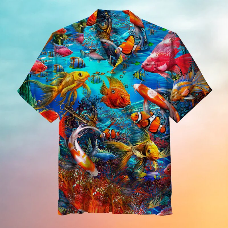Colorful Fishes Trendy Hawaiian Shirt