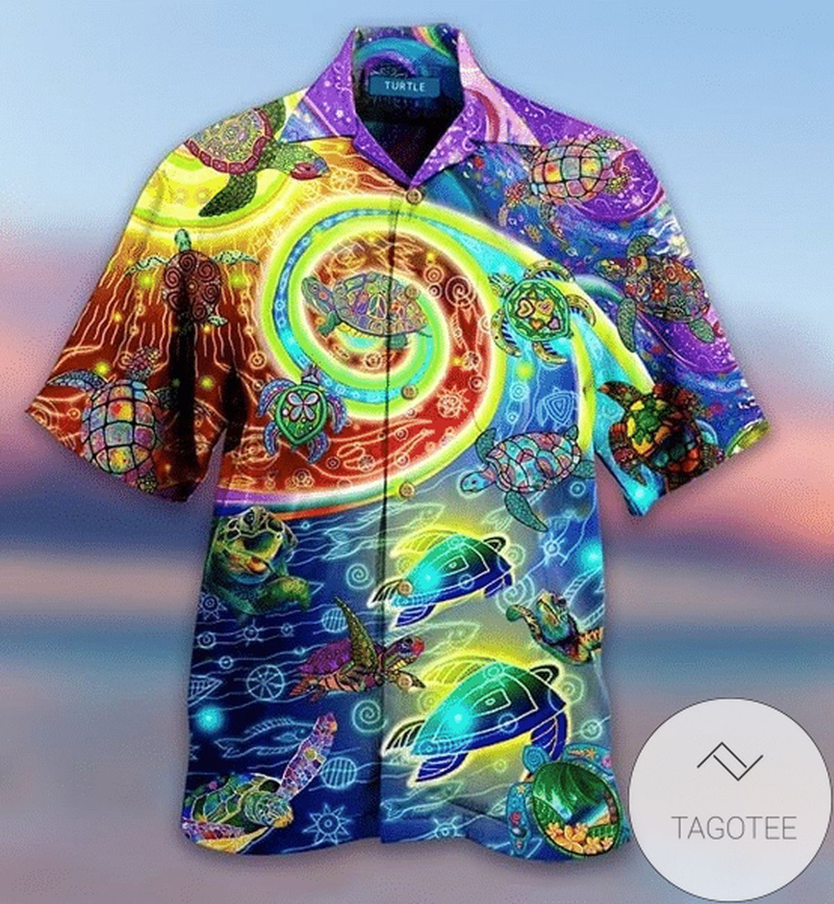 Colorful Hippie Turtle Elegance Design Hawaiian Shirt Collection