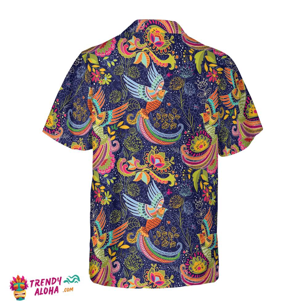 Colorful Hummingbird Mandala Hawaiian Shirt