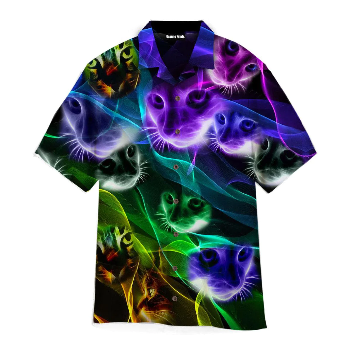 Colorful Light Cat Trendy Hawaiian Shirt