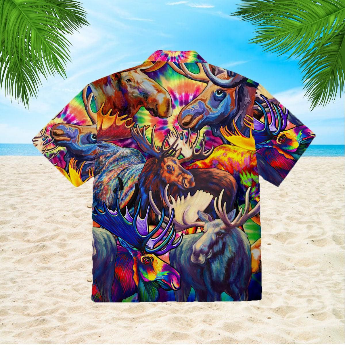 Colorful Moose Trendy Hawaiian Shirt