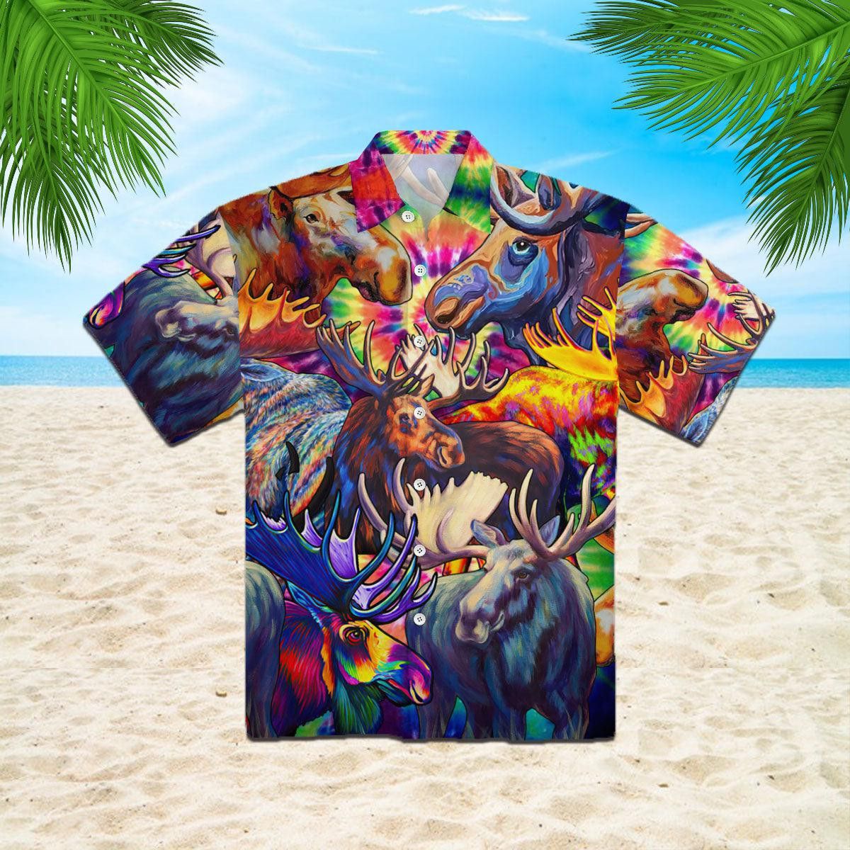 Colorful Moose Trendy Hawaiian Shirt