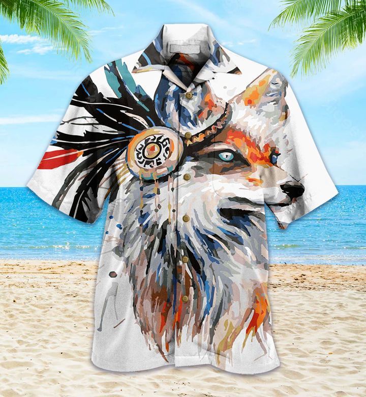 Colorful Native Fox Hawaiian Shirt Ideal Summer Gifts