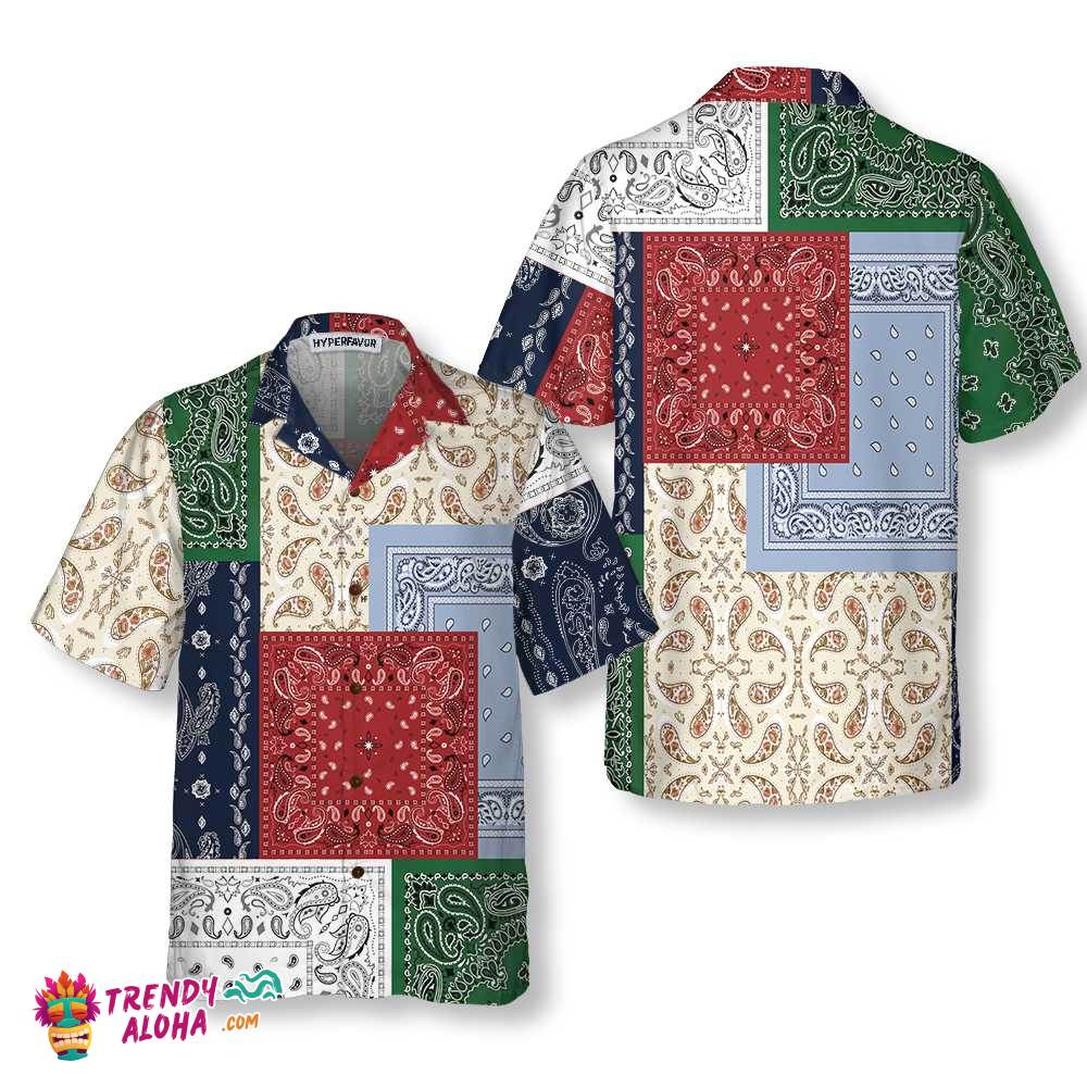 Colorful Patchwork Paisley Pattern Hawaiian Shirt, Paisley Shirt For Men And Women, Paisley Print Shirt