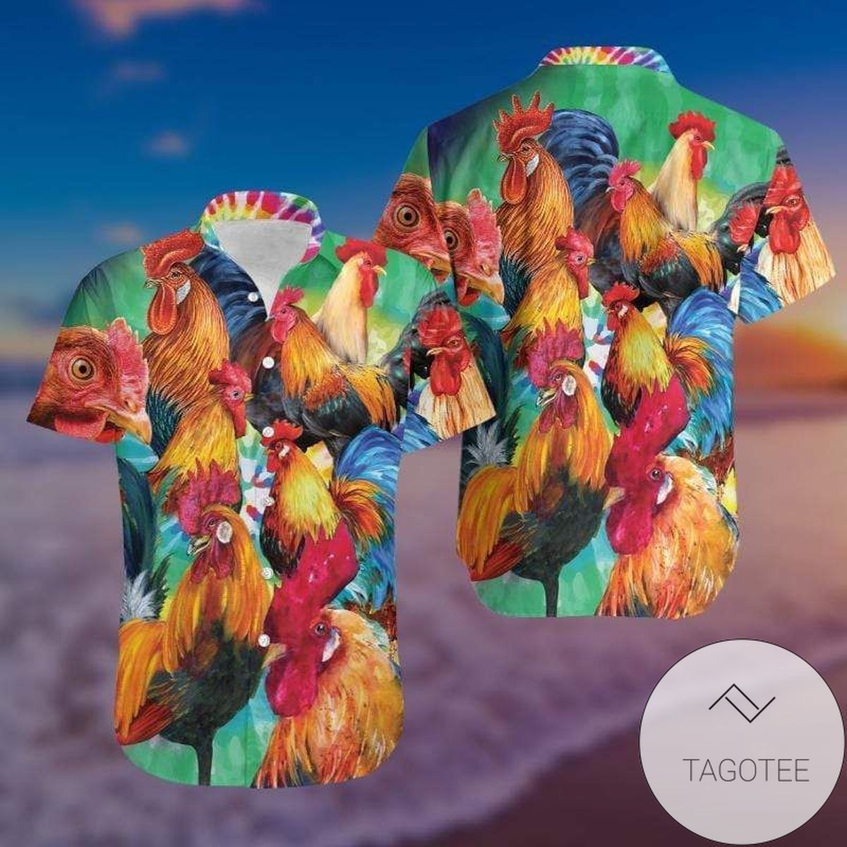 Colorful Roosters Elegance Design Hawaiian Shirt Collection