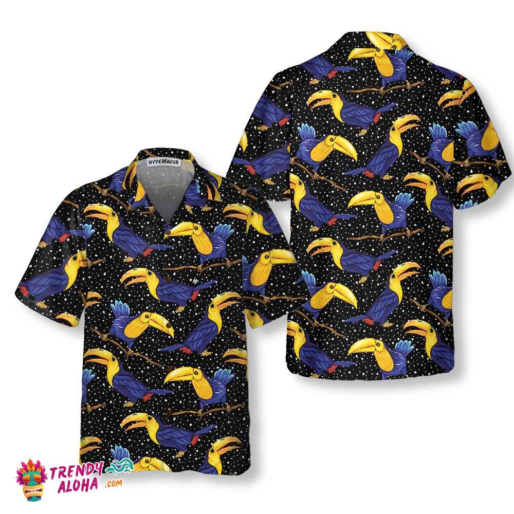 Colorful Toucan Summer Hawaiian Shirt, Tropical Toucan Shirt For Adults, Cool Toucan Print Shirt Colorful Toucan Summer Hawaiian Shirt, Tropical Toucan Shirt For Adults, Cool Toucan Print Shirt