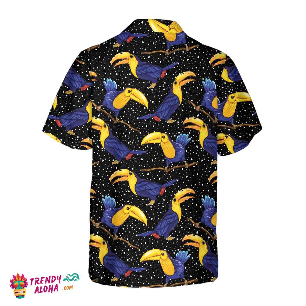 Colorful Toucan Summer Hawaiian Shirt, Tropical Toucan Shirt For Adults, Cool Toucan Print Shirt