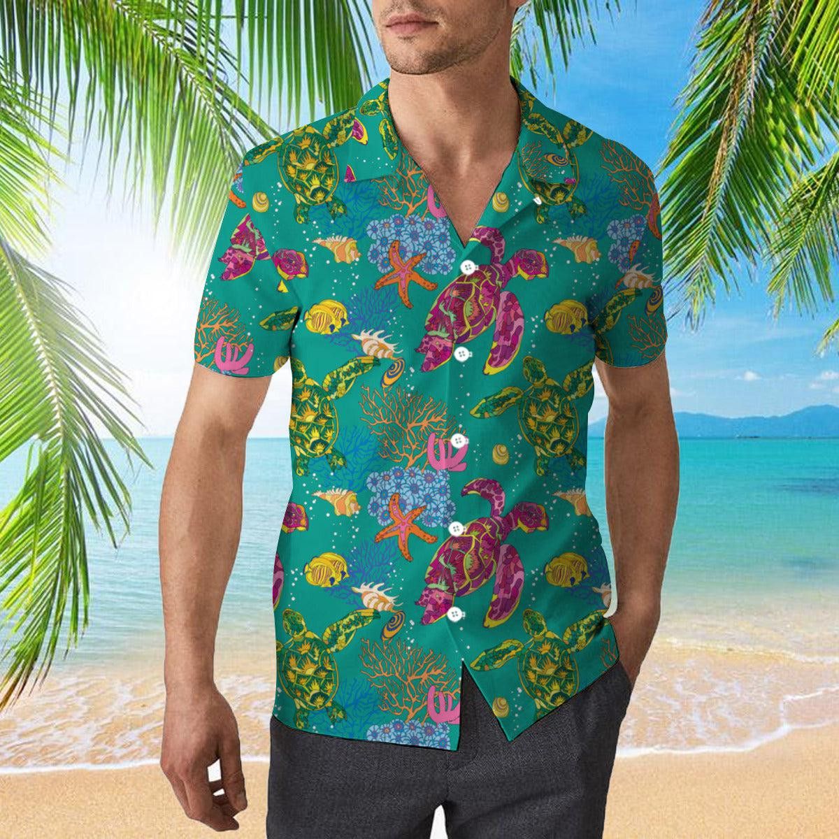 Colorful Turtles Trendy Hawaiian Shirt
