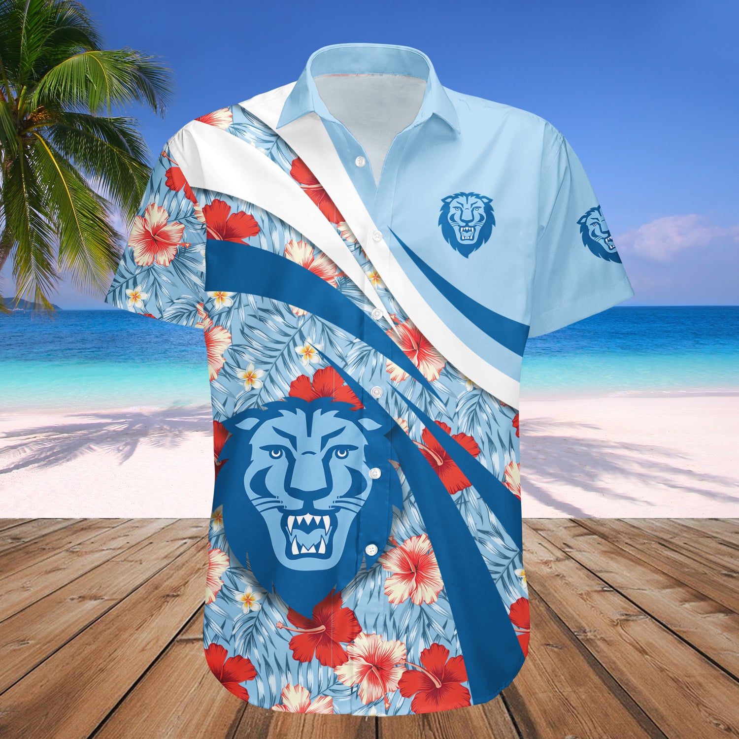 Columbia Lions Hawaii Shirt Hibiscus Sport Style – NCAA
