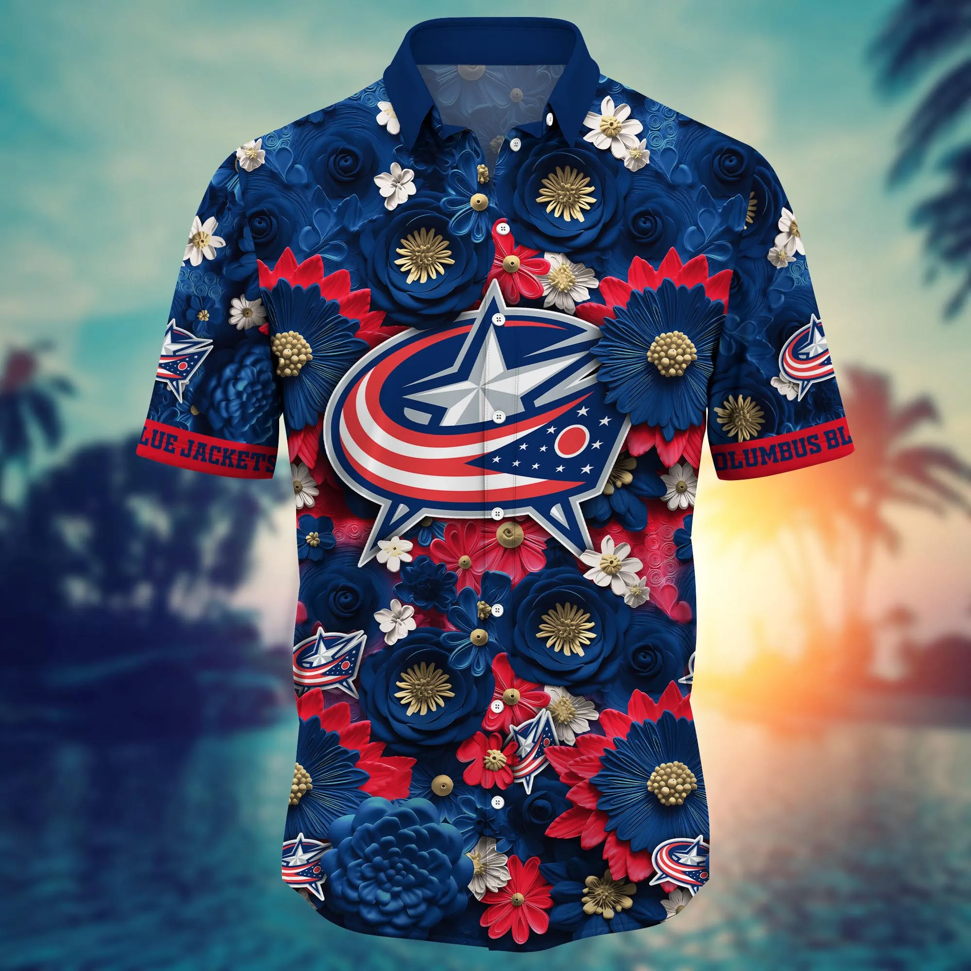 Columbus Blue Jackets NHL Hawaiian Shirt Trending For This Summer Customize Shirt Any Team