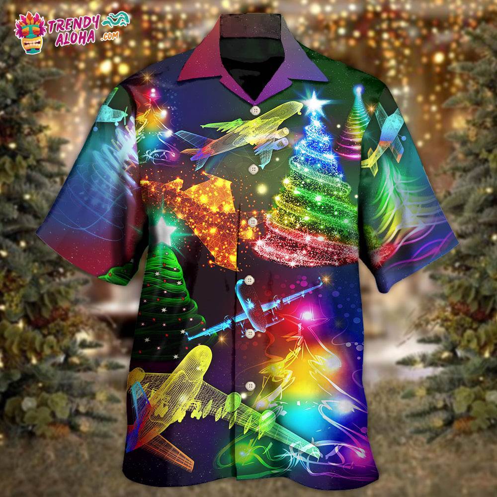 Combat Aircraft Christmas Merry Everything Happy Always Hawaiian Shirt – Trendy Aloha