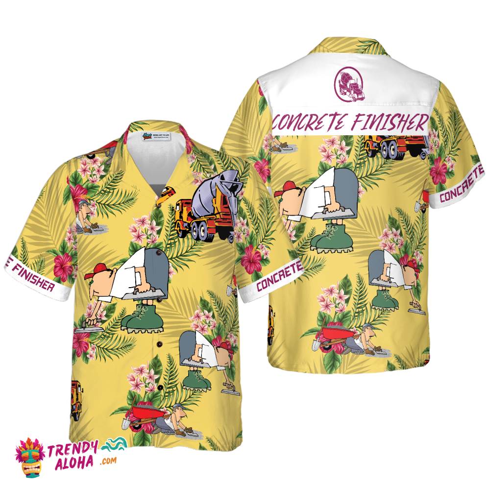 Concrete Finisher Hawaiian Shirt Concrete Finisher Hawaiian Shirt