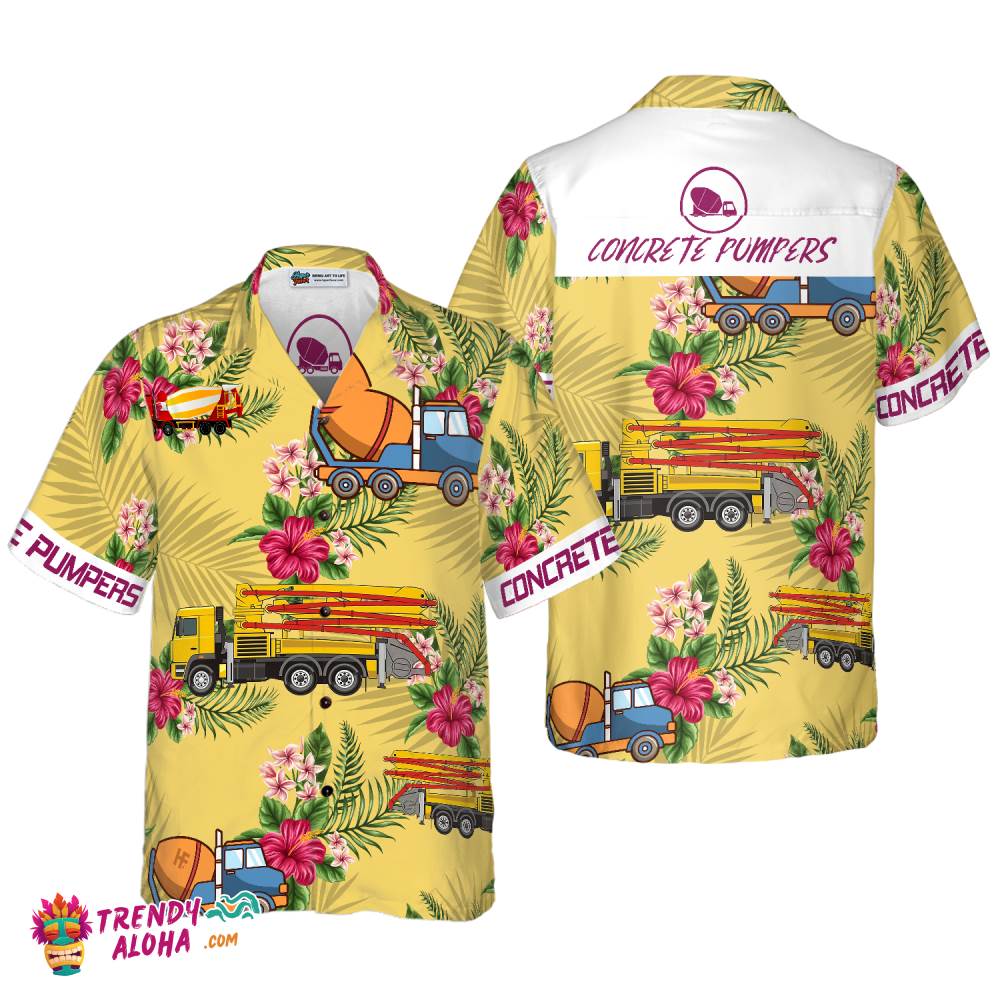 Concrete Pumpers Hawaiian Shirt Concrete Pumpers Hawaiian Shirt