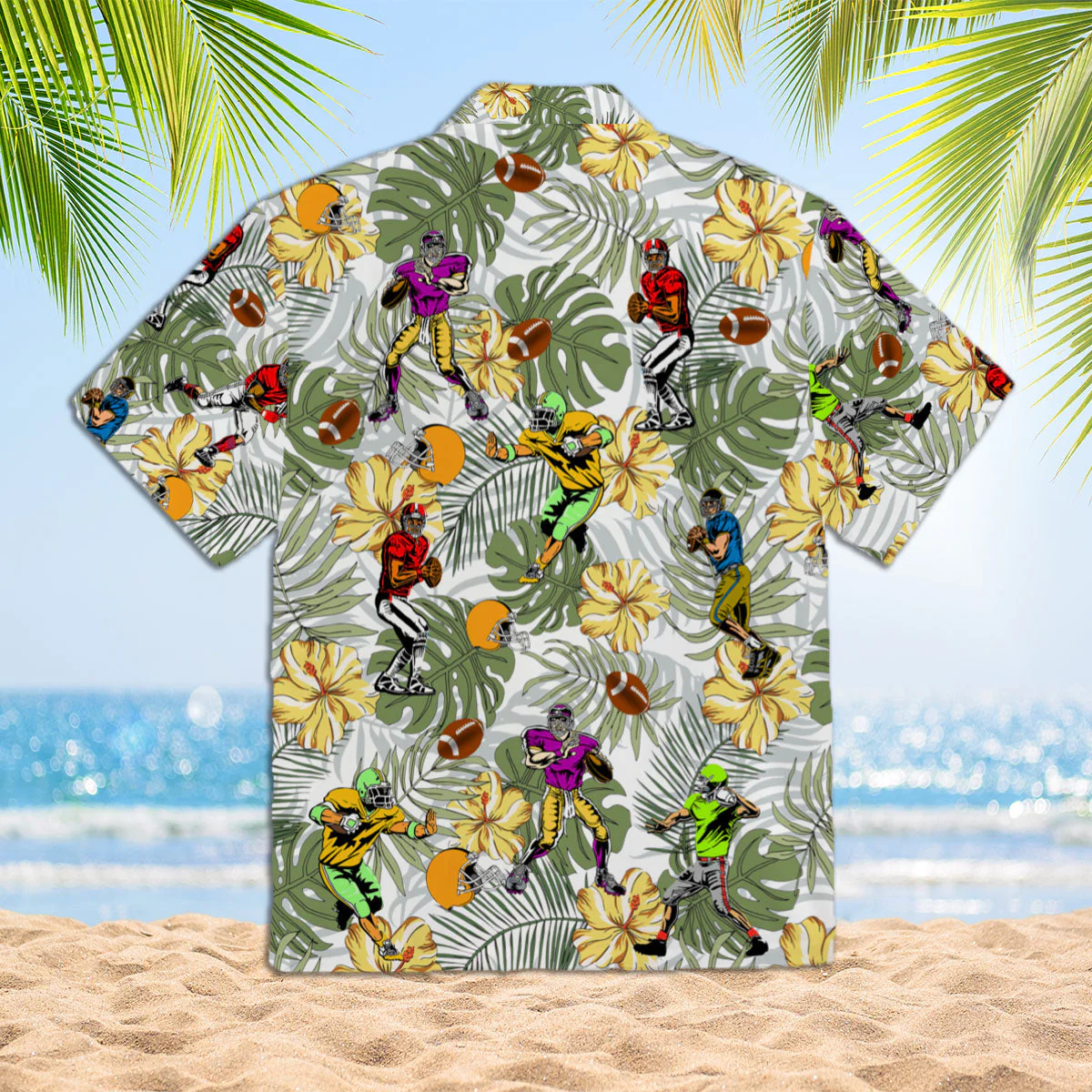 Cool American Football Rugby Player Trendy Hawaiian Shirt  Aloha Shirt