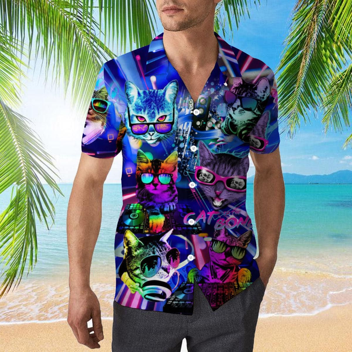 Cool Cats Play Dj Music Trendy Hawaiian Shirt