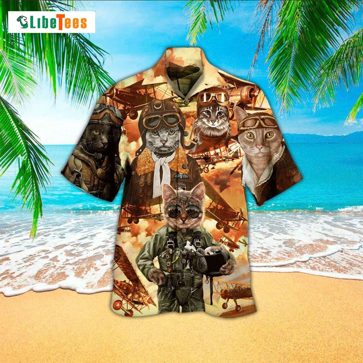 Cool Pilot Cat, Intage Hawaii Beach Shirt, Cat Trendy Hawaiian Shirt Perfect Gifts For Your Loved Ones