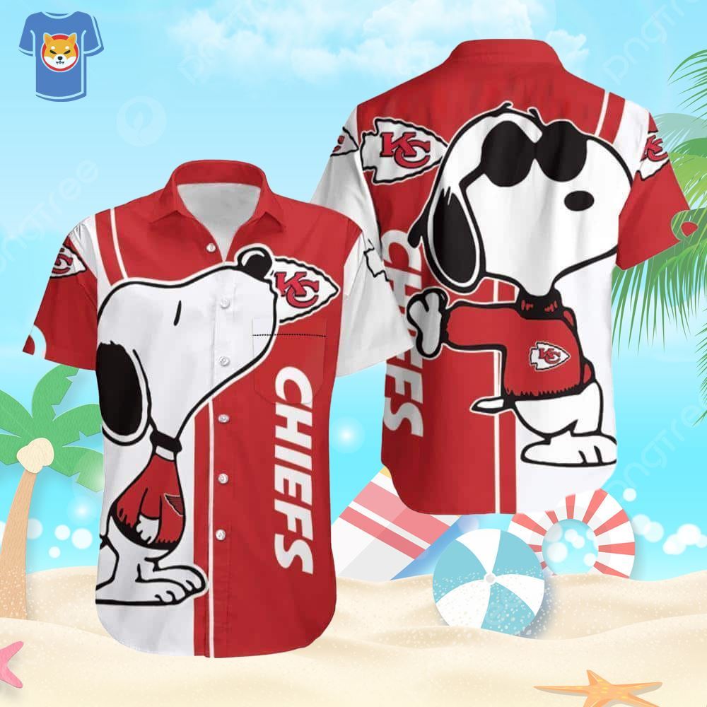 Cool Snoopy Kansas City Chiefs Hawaiian Shirt Summer Beach Gift