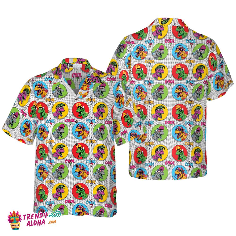 Cool T-Rex Dinosaur Hawaiian Shirt
