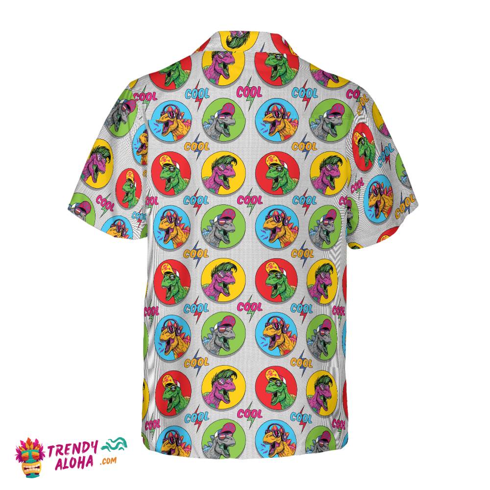 Cool T-Rex Dinosaur Hawaiian Shirt