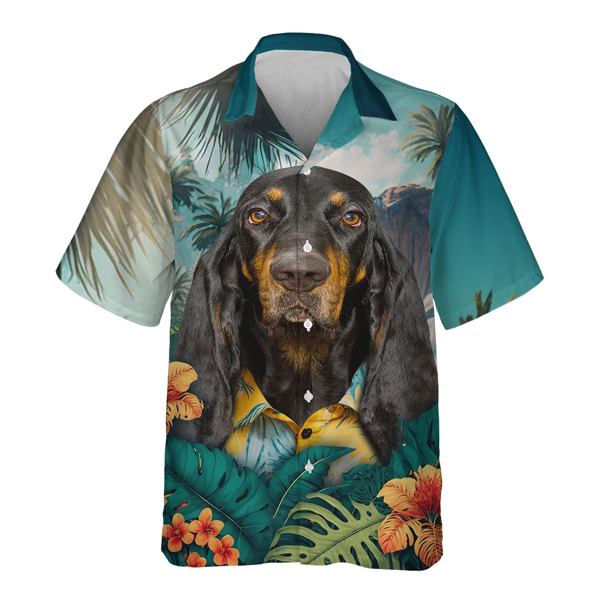 Coonhound Mystique 3D Hawaiian Traversing Tropical Forests Shirt