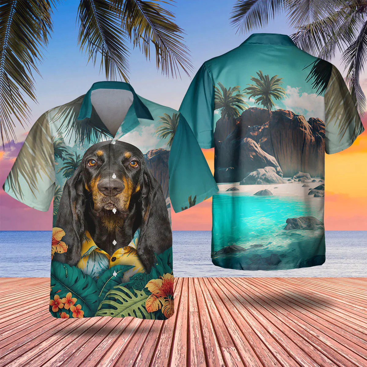 Coonhound Tropical Trendy Hawaiian Shirt, Dog Lover Trendy Hawaiian Shirt, Summer Trendy Hawaiian Shirt For Men And Women Coonhound Tropical Trendy Hawaiian Shirt, Dog Lover Trendy Hawaiian Shirt, Summer Trendy Hawaiian Shirt For Men And Women