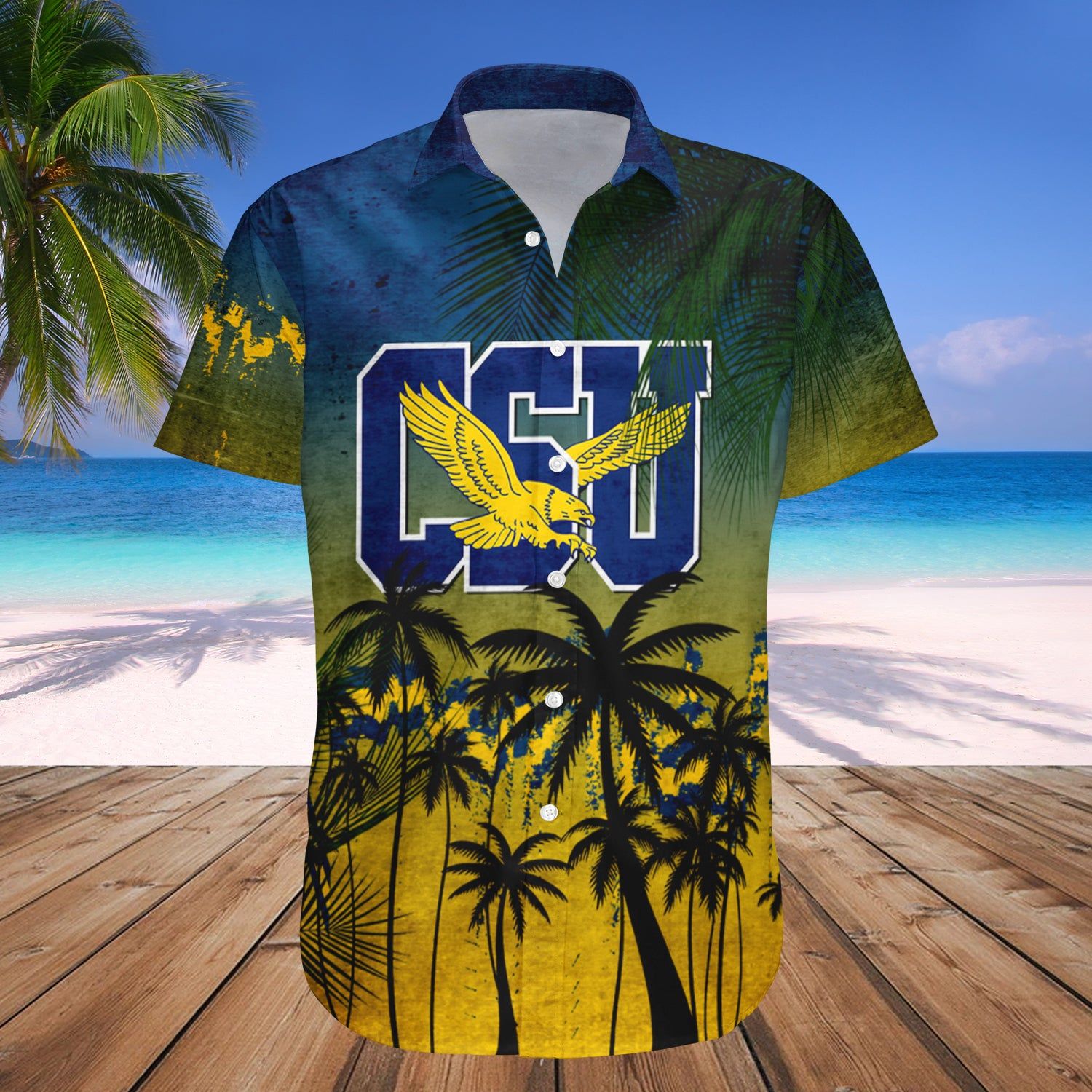 Coppin State Eagles Hawaii Shirt Coconut Tree Tropical Grunge – NCAA