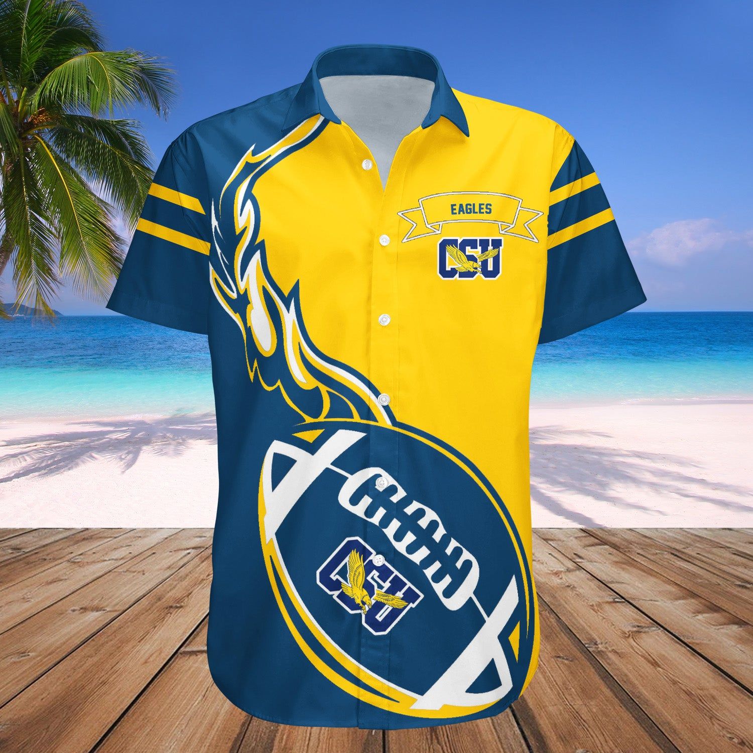 Coppin State Eagles Hawaii Shirt Flame Ball – NCAA
