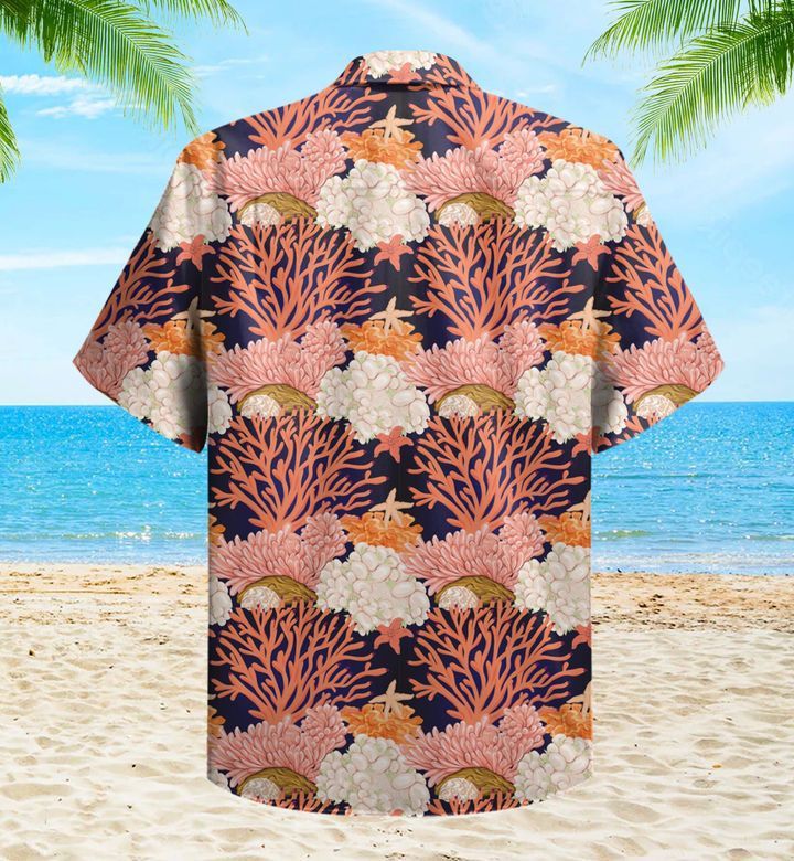 Coral Reef Orange Trendy Hawaiian Shirt 3D Summer Gifts