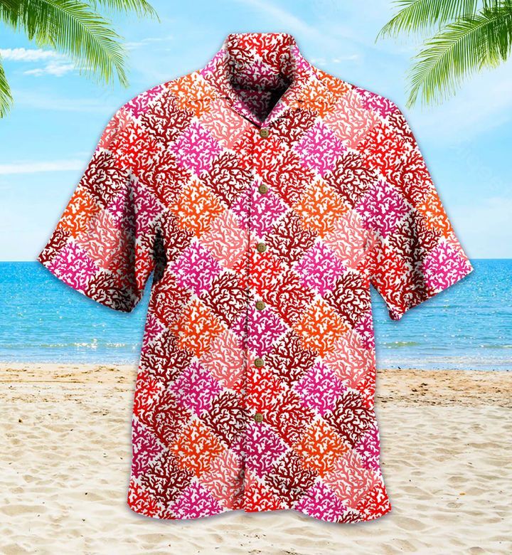 Coral Reef Pink Hawaiian Shirt 3D Summer Gifts