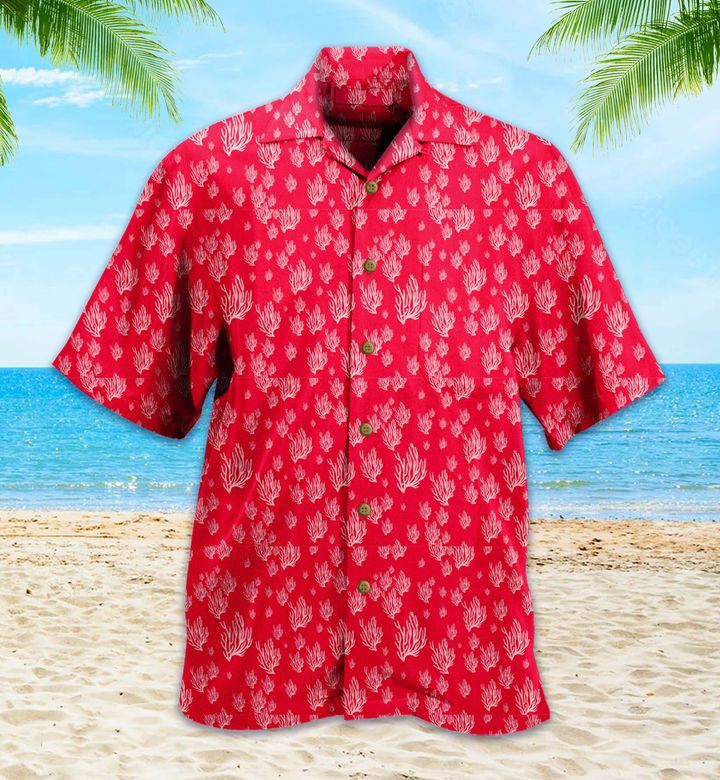 Coral Reef Red Trendy Hawaiian Shirt 3D Summer Gifts