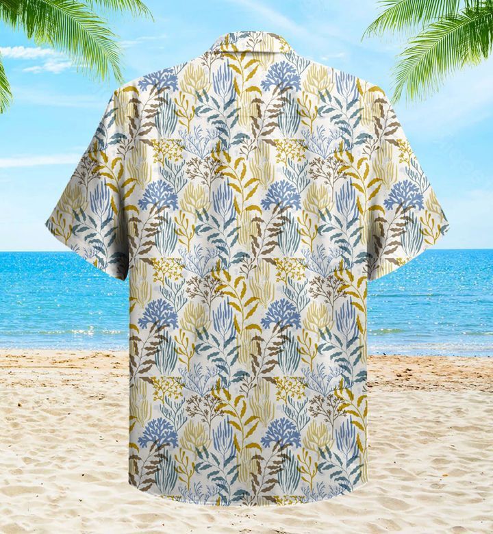 Coral Reef Yellow Trendy Hawaiian Shirt 3D Summer Gifts